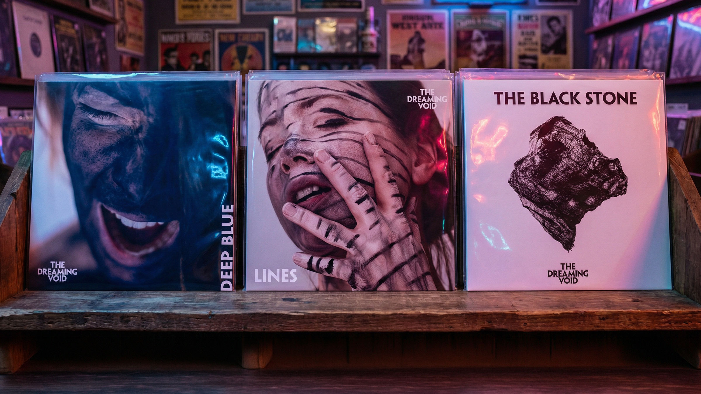 The Dreaming Void - Branding and album art mockup